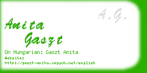 anita gaszt business card